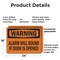 Signmission Alarm Will Sound If Door Is Opened OSHA Warning Sign, Plastic, 24in W x 18in L, 2PK OS-2PACK-WS-P-1824-L-19642 - alternate 4